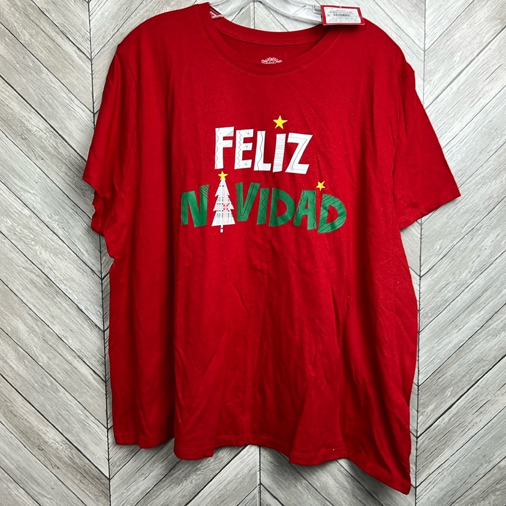 Wondershop NWT 2X Feliz Navidad women’s t shirt